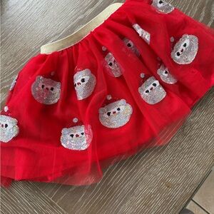 Festive Red Tulle Skirt for Kids